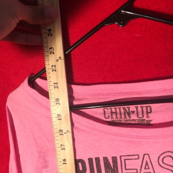 Women’s Pink Longsleeve Motivational Chin Up T Shirt - XS - Picture 4 of 5